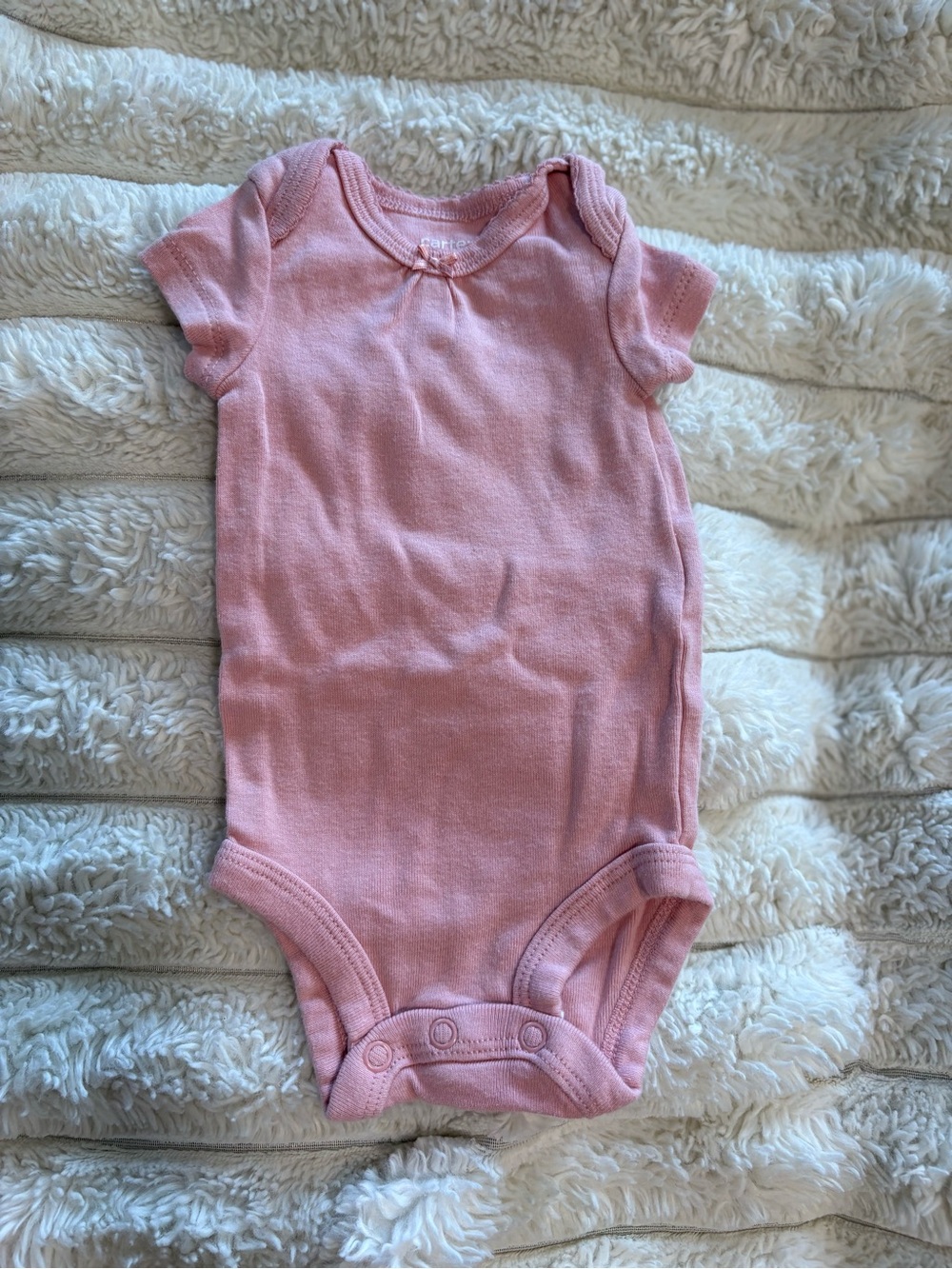 7/$30 Carter's Light Pink Short-Sleeve Baby Bodysuit